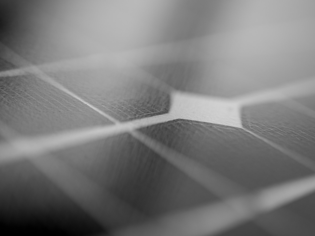 Närbild på solpanel.