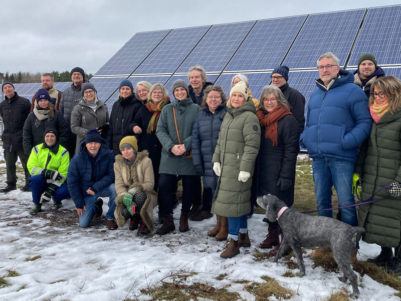 Rådgivare från 14 regionala Coompanion-organisationer på plats i Glava Energy Centers solpark
